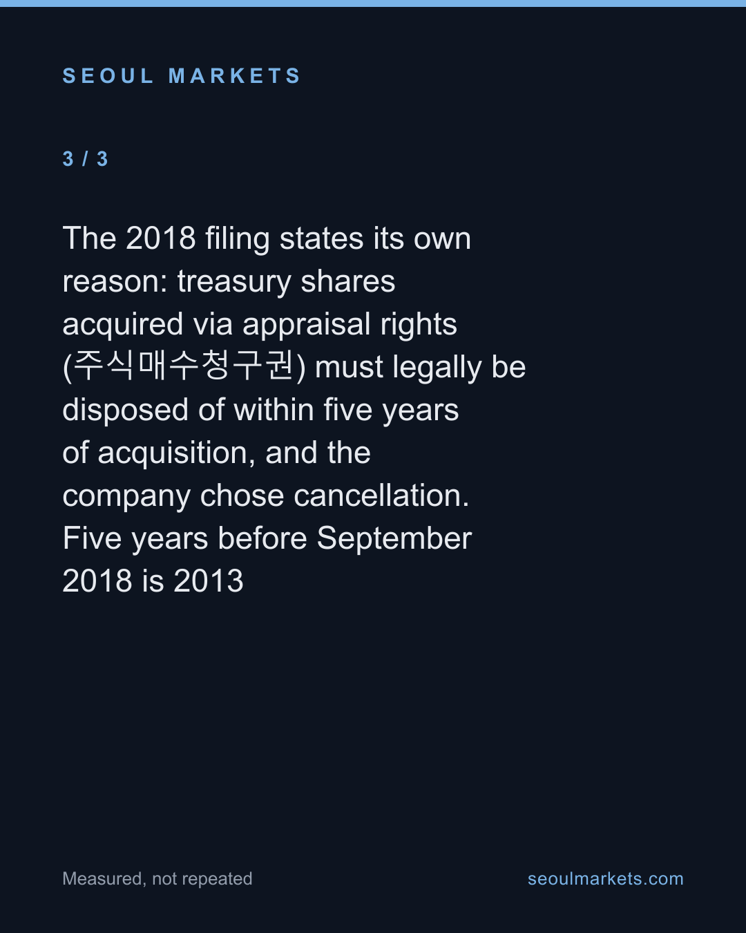 JYP's 6.75% treasury stock hasn't moved since 2018 — traced to its 2013 listing — card 4 of 5